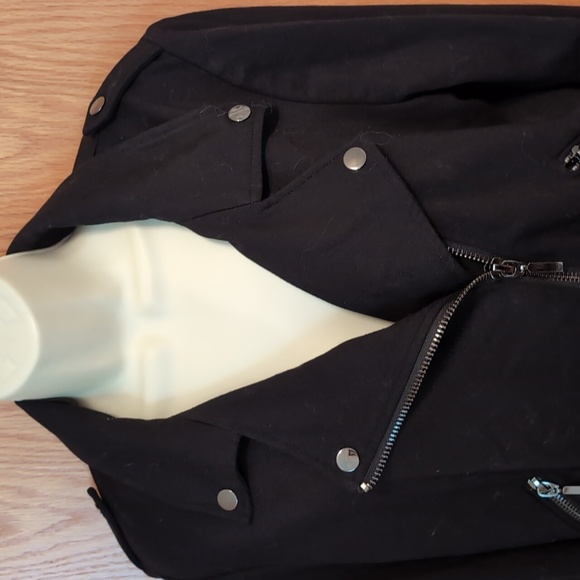 Dalia Black Motorcycle Jacket Sz Large - Picture 2 of 8